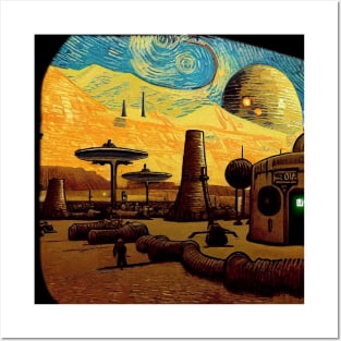 Starry Night in Mos Eisley Tatooine Posters and Art